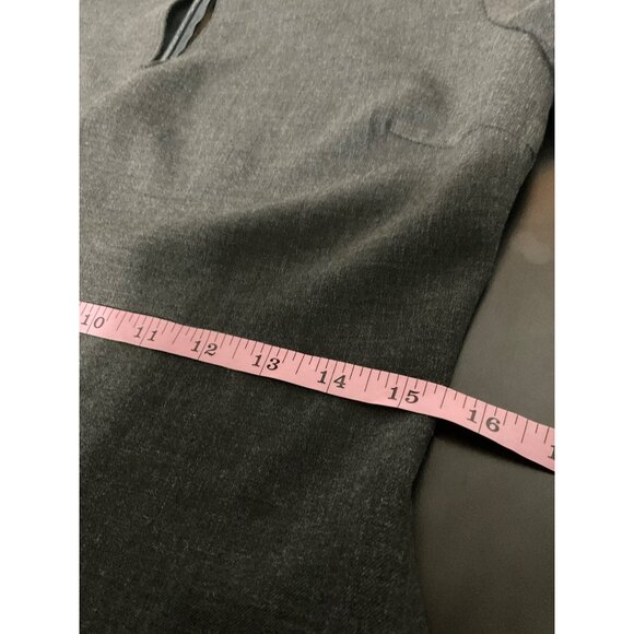 Elizabeth & James Charcoal Fit Flare Dress With Mustard Hem Detail size 10 - Picture 10 of 13